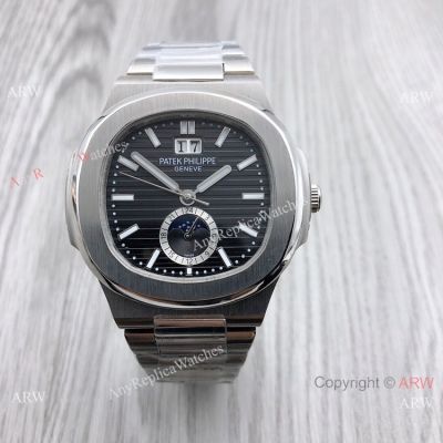 Patek Philippe Annual calendar Nautilus 8215 Black Dial  Authentic Replica Watches 42mm